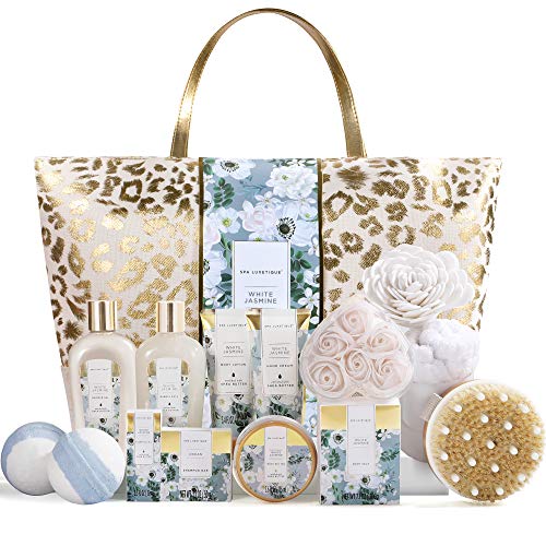 Spa Gift Baskets for Women, Spa Luxetique Gifts for Women, 15pcs Luxury Relaxing Spa Gift Set Includes Bath Bombs, Essential Oil, Hand Cream and Luxury Tote Bag, Christmas, Birthday Gifts for Women