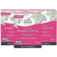 Earth Mama Organic Raspberry Leaf Tea Bags | Labor Tonic & Menstrual Support Herbal Tea, Red Raspberry Leaf Tea for Pregnancy & Postpartum Care Recovery, Caffeine Free Tea, Non GMO, (16 Teabags, 3-Pk)