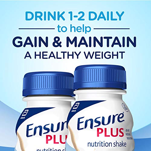 Ensure Plus Liquid Nutrition Shake with Fiber, 16 Grams of Protein, , Vanilla, 8 Fl Oz Bottle (Pack of 24)