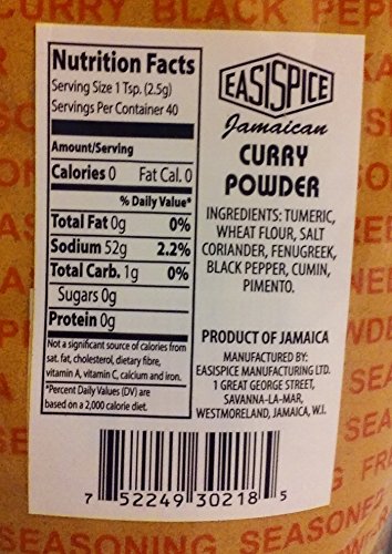 Karjos Easispice Jamaican Curry Powder - 250g/8.5 oz