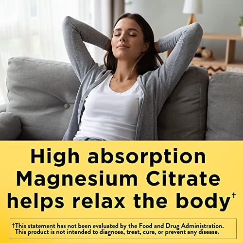 Nature Made Magnesium Citrate 250 mg per serving, Dietary Supplement for Muscle, Nerve, Bone and Heart Support, 180 Softgels