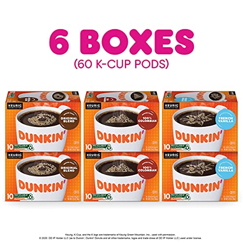 Dunkin' Best Sellers Coffee Variety Pack, 60 Keurig K-Cup Pods