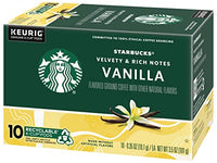 Starbucks Flavored Coffee K-Cup Pods, Vanilla Flavored Coffee, Made without Artificial Flavors, Keurig Genuine K-Cup Pods, 10 CT K-Cups/Box (Pack of 1 Box)