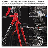 EUROBIKE XC580 Road Bike,21 Speed Bikes for Women and Men,54Cm Frame Road Bicycle,700C Wheels Racing Bike (54cm Red)