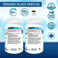 Bio Absorb Organic Black Seed Oil Capsules, 82-Day Supply, Cold Pressed Pure Black Cumin Seed Oil (Nigella Sativa) (330 softgels, 500mg)
