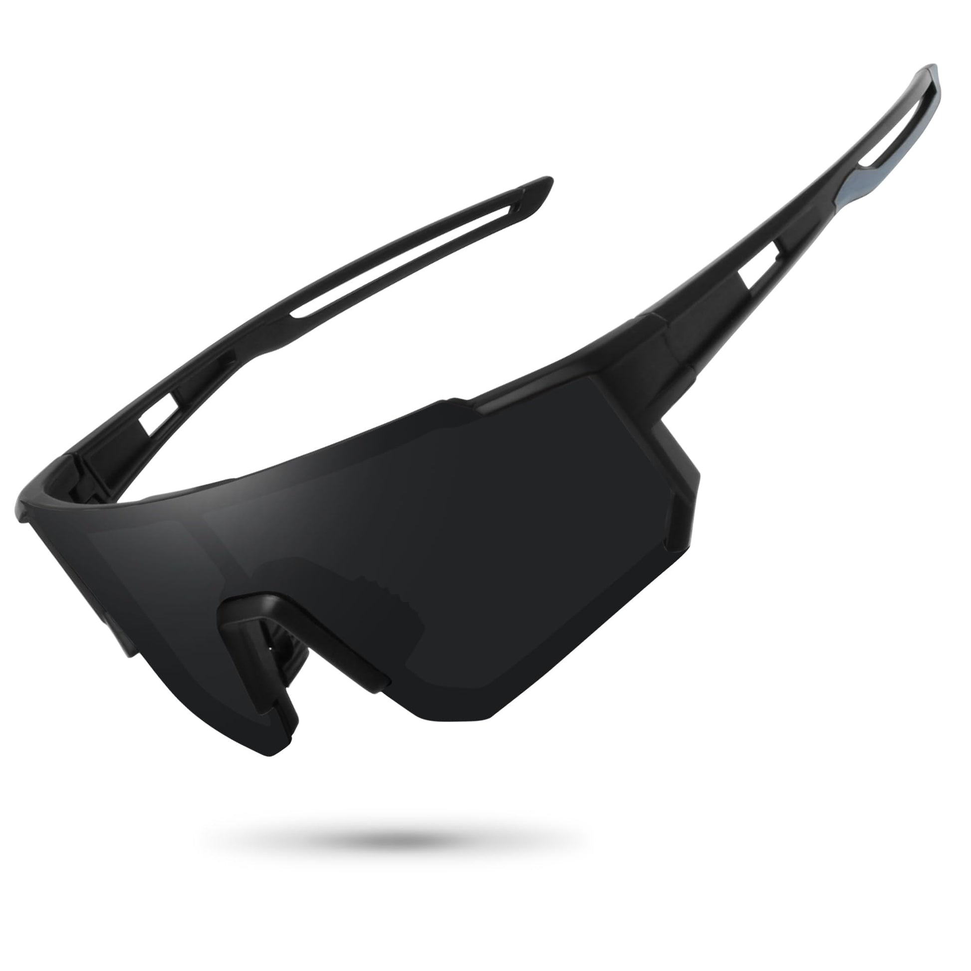 STORYCOAST Polarized Sports Sunglasses for Men Women,Bike Glasses Driving Fishing Cycling Mountain Bike Sunglasses UV400 Protection Matte Black Frame