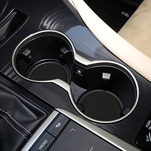 SINGARO Car Cup Coaster, 4PCS Universal Non-Slip Cup Holders Embedded in Ornaments Coaster, Car Interior Accessories, Black