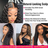 NANTLIY 13x4 Lace Front Wigs Human Hair Pre Plucked Brazilian Wet and Wavy Human Hair Wigs for Black Women Glueless Curly Lace Frontal Wigs Human Hair Natural Color 180% Density (20 Inch)