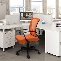 Furmax Office Chair Mid Back Swivel Lumbar Support Desk Chair, Computer Ergonomic Mesh Chair with Armrest (Orange)