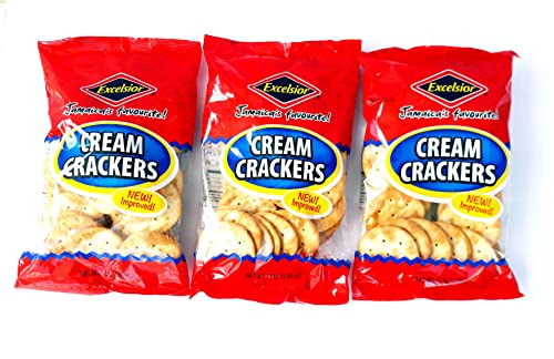 Excelsior Cream Crackers (Pack of 3) (11.97oz/ 339g) Genuine Jamaican