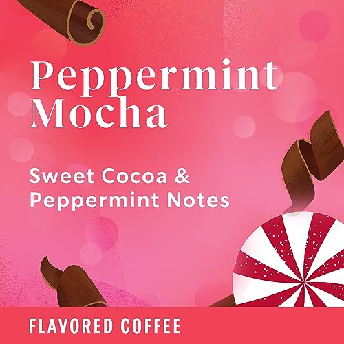 Starbucks K-Cup Coffee Pods, Peppermint Mocha Naturally Flavored Coffee for Keurig Brewers, 100% Arabica, Limited Edition Holiday Coffee, 6 Boxes (60 Pods Total)