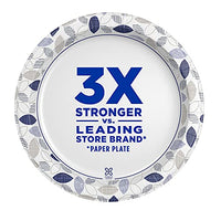 Dixie Ultra Paper Plates, 10 1/16 inch, Dinner Size Printed Disposable Plate, 172 Count (4 Packs of 43 Plates), Packaging and Design May Vary, Blue,White