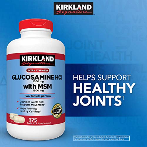 Kirkland Signature Glucosamine with MSM, 375 Tablets (5 Pack)