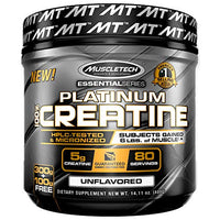 Creatine Monohydrate Powder MuscleTech Platinum Pure Micronized Muscle Recovery + Builder for Men & Women Workout Supplements Unflavored (80 Servings)