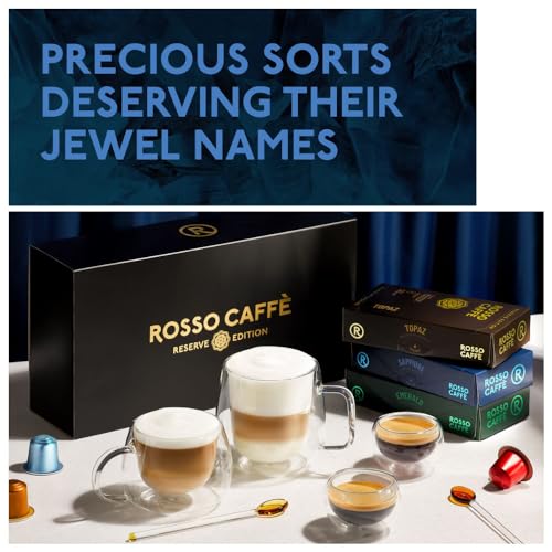 ROSSO CAFFE Espresso Coffee Pods for Nespresso Machines - Reserve Edition - 80 Aluminium Capsules - Compatible with all Nespresso Original line Machines (Premium Variety Pack)