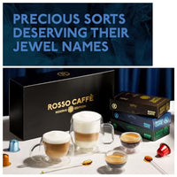 ROSSO CAFFE Espresso Coffee Pods for Nespresso Machines - Reserve Edition - 80 Aluminium Capsules - Compatible with all Nespresso Original line Machines (Premium Variety Pack)