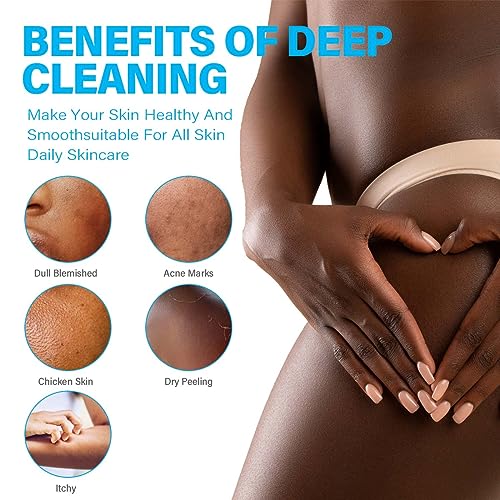 4 Pieces African Bath Sponge African Net Long Net Bath Sponge Exfoliating Shower Body Scrubber Back Scrubber Skin Smoother,Great for Daily Use (Blue, Green, Purple, White)