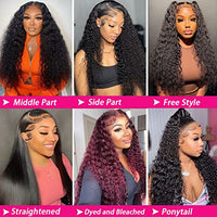 bangjazz 13x4 Deep Wave Lace Front Wigs Human Hair 180% Density Deep Wave Frontal Wigs Human Hair HD Lace 26 Inch Curly Wigs for Black Women Pre Plucked with Baby Hair Curly Lace Front Wig Human Hair