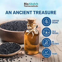 Bio Absorb Organic Black Seed Oil. 54-Day Supply Of Cold Pressed Unrefined Black Cumin Seed Oil (Nigella Sativa) (9oz)