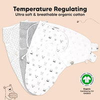 KeaBabies 3-Pack Organic Baby Swaddle Sleep Sacks - Newborn Swaddle Sack, Ergonomic Baby Swaddles 0-3 Months, Swaddles for Newborns, Baby Sleep Sack,Baby Swaddle Blanket Wrap,Baby Essentials (Nordic)