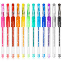 Niutop 12-Color Scented Glitter Gel Pens for Kids, Fruity Scented Markers, Colored Pen Set Fun Pens, Cute School Supplies Stationary, Art Supplies, Christmas Gifts, Stocking Stuffers for Kids Teens