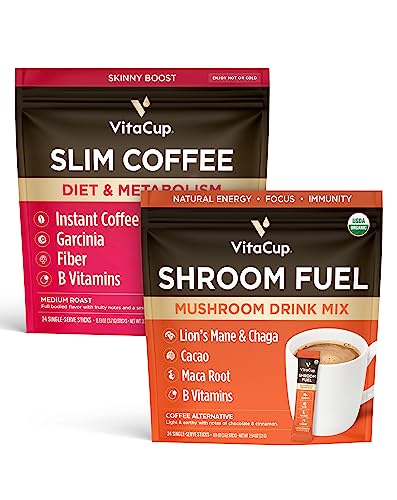 VitaCup Instant Packets, Slim 24ct & Shroom Fuel 24ct