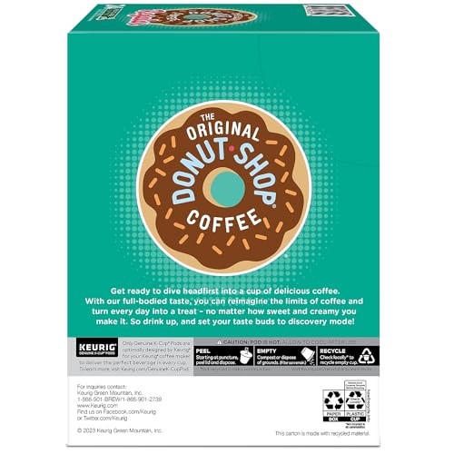 The Original Donut Shop Regular Keurig Single-Serve K-Cup Pods, Medium Roast Coffee, 96 Count (4 Packs of 24)