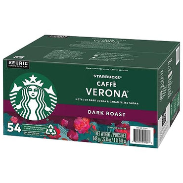 Starbucks Caffe Verona, Dark, K-Cup Portion Pack for Keurig K-Cup Brewers 54-Count