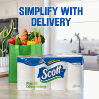 Scott Rapid-Dissolving Toilet Paper, 48 Double Rolls, Sustainable, Septic-Safe, Toilet Paper