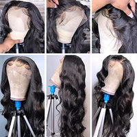 13x6 Lace Front Wigs Human Hair Pre Plucked 180 Density 26 Inch HD Body Wave Lace Front Wigs, 10A Frontal Wigs for Women Glueless Wigs Human Hair Pre Plucked Black wig