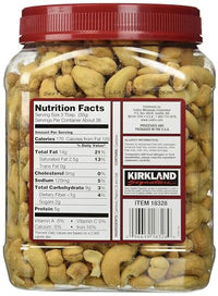 Sea Salt salted whole Cashews, 40 OZ (2.5 LBS, 1.13 kg) Extra Fancy, Kirkland