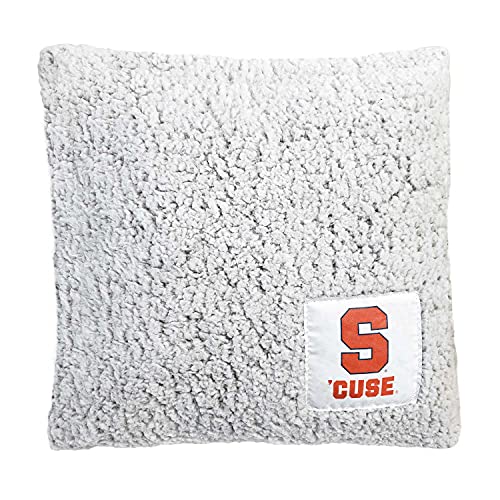 Campus Colors Two Tone Sherpa Throw Pillow, 14" x 14" Officially Licensed Plush Pillow for Home, College Dorm Room, or Gameday, Frosty Fleece Throw Pillow (Syracuse Orange - Multicolor)