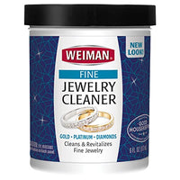 Weiman Fine Jewelry Cleaner Liquid with Cleaning Brush – Restores Shine & Brilliance to Gold, Platinum, Precious Gemstones & Diamond Jewelry, 6 Oz