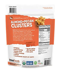 Organic Almond Pecan Clusters Inno Foods Bundle - Pack of 2 Bags - 32 oz Total - Gluten Free, Non GMO, Keto Friendly, and Vegan Friendly - Comes with Stone Cove Fridge Magnet