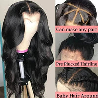 Silinli Body Wave Lace Front Wigs Human Hair Pre Plucked with Baby Hair 13x4 HD Transparent Lace Front Wig 150% Density Brazilian Virgin Human Hair Wigs (18 Inch)