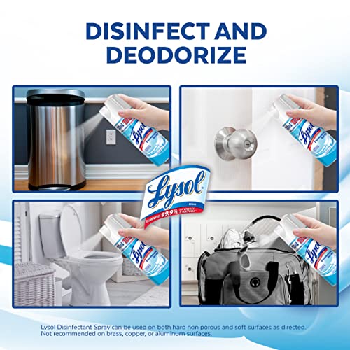 Lysol Disinfectant Spray, Sanitizing and Antibacterial Spray, For Disinfecting and Deodorizing, Crisp Linen, 19 Fl. Oz (Pack of 2)