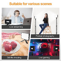 Emart Led Photo Fill Light Dimmable 5600k & Color Filter with 51inch Adjustable Stand, Portable Studio Lights for Photoshoot, Photography Video Lighting for Video Recording Streaming Filming