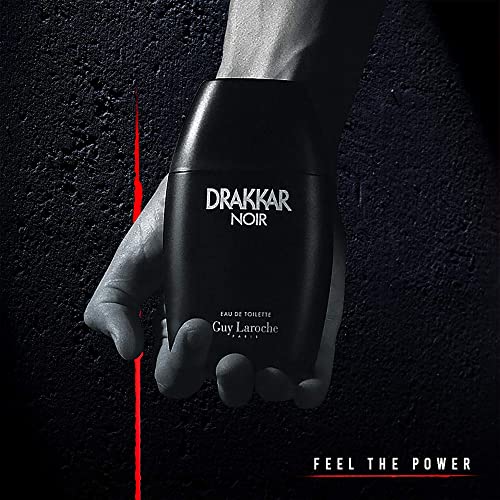 Drakkar Noir By Guy Laroche - Original Vintage Designer Fragrance Blend For Men - Fresh, Classic Evening Scent - Long Lasting Amber Fougere Aroma With Spicy Citrus Notes - 3.4 Oz EDT Spray