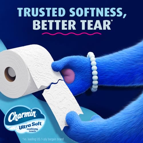 Charmin Ultra Soft Cushiony Touch Toilet Paper, 24 Family Mega Rolls = 123 Regular Rolls (Packaging May Vary)