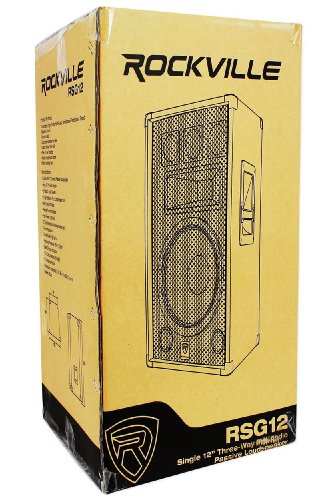 Rockville (2) RSG12 12 3-Way 1000 Watt 8-Ohm Passive DJ/Pro Audio PA Speaker