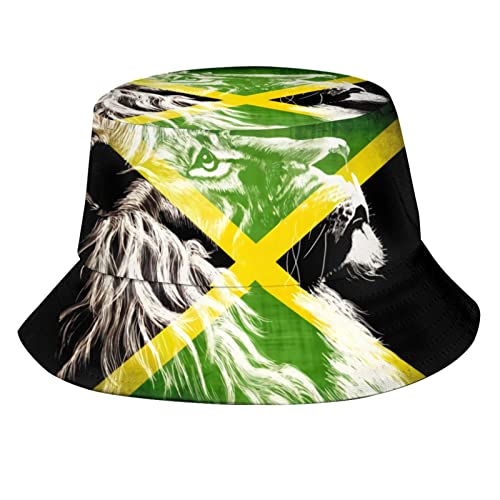 Jamaica Flag Bucket Hat, Unisex Jamerica Hat Outdoor Beach Summer Fisherman Cap for Women Men