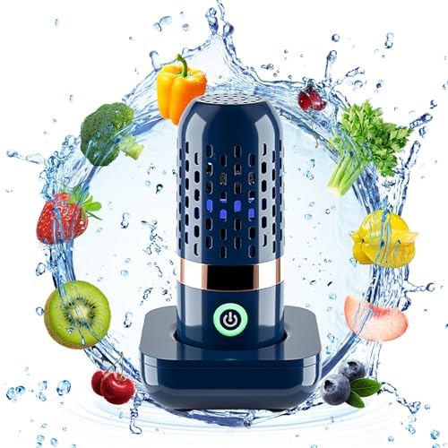 Fruit Vegetable Cleaner Home Gadgets, Fruit Cleaner Device, Portable Veggie Purifier Device, Food Cleaning Machine Purification for Wash Rice Tableware Fruits