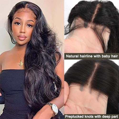 13x4 Lace Front Wigs Human Hair-Body Wave Lace Front Wigs Human Hair-10A Grade 150% Density Human Hair Lace Front Wigs Pre Plucked Frontal wigs human hair For Black Women With Babyhair (22inch)