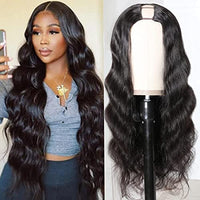 UNICE Hair 12A Body Wave U Part Wig Glueless Human Hair Wigs for Women Brazilian Remy Human Hair Upart Wig Beginner Friendly No Glue No Sew In 180% Density Natural Color (12inch)