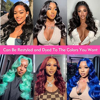 13X4 Lace Front Wigs Human Hair Pre Plucked With Baby Hair 26Inch Body Wave Lace Front Wigs Human Hair 180% Density Glueless Transparent HD Lace Frontal Wigs Human Hair Wigs For Black Women Human Hair