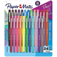 Paper Mate Felt Tip Pens Flair Marker Pens, Medium Point, Assorted, 24 Count