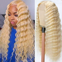 Beauty Forever #613 Blonde Lace Front Wig Loose Deep Wave 13x4 Transparent Lace Front Wig Human Hair Wigs for Women,Brazilian Remy Hair Lace Frontal Wig with Baby Hair 150% Density Pre Plucked 14inch