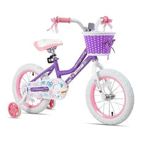 JOYSTAR 16 Inch Girls Bikes Toddler Bike for 4 5 6 7 Years Old Girl 16" Kids Bikes for Ages 4-7 yr with Training Wheels and Basket Children's Bicycle in Purple