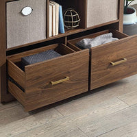 LHLLHL 6 Cube Storage Bookcase Organizer with 2 Drawers Multiple Finishes