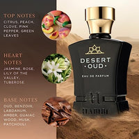 H HABIBI Desert Oud Arabian Fragrance for Men - Floral, Woody, Patchouli Cologne for Men - Warm, Sweet & Spicy Niche Eau de Parfum Men - Blended with Rare Exotic Notes